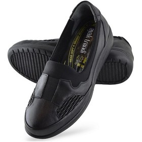 Resim 4217 Tam Ortopedik Taban Günlük Hakiki Deri Kadın Ayakkabı Anne Ayakkabısı Siyah 