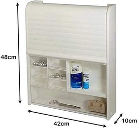 Resim Primanova 092 Panjurlu Çok Amaçlı Kilitli Ecza Ve Banyo Dolabı 