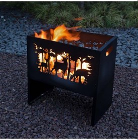 Resim Geyik Desenli Şömine 