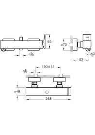 Resim Artema Brava A42613 Banyo Bataryası, Krom 