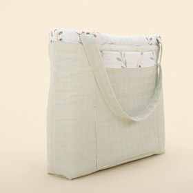 Resim Bebek Bakım Çantası - Açık Yeşil Muslin - Yapraklar 