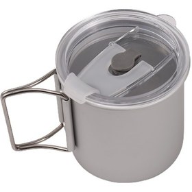 Resim Padalink Kampanyalı 300ml Katlanır Kulplu Ve Kapaklı Alüminyum Su Bardağı - Doğa Yürüyüşü Ve Kamp İçin Gümüş 