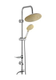 Resim Vilas Medusa Gold Robot Yağmurlama Tepe Duş Seti Krom 