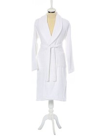 Resim Özdilek Xl Beden Imperial Klasik Şalyaka Tek Bornoz Beyaz 