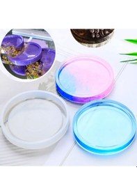 Resim Epoksi Silikon Kalıp Bardak Altlığı Yuvarlak 8 Cm 