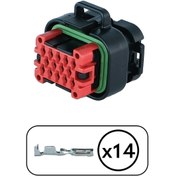 Resim TE Connectivity Konnektör 14 Pin Kablosuz 