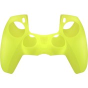 Resim Sony Playstation 5 Konsolu İçin Data Frog Koruyucu Kılıf Düz Renk Kaymaz Silikon Kapak - Sarı 