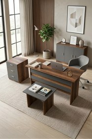Resim Yurudesign Vario ABCE Ofis Büro Masa Takımı Barok-Antrasit 