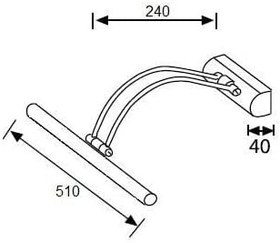 Resim Krom Ayna Üstü 50 cm Led Banyo Aplik Duvar Ayna Resim Tablo 