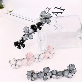 Resim Kelebek Renkli Saç Tokaları Moda Sevimli Metal Saç Tokası Barrette Günlük Saç Aksesuarları 