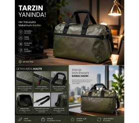 Resim Premium Seyahat & Spor Çantası çok Amaçlı Deri Görünümlü Seyahat Çantası 