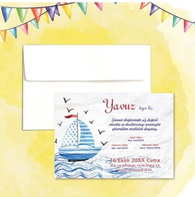 Resim Yarendavetiyeotuz9 Yaren Davetiye Sünnet Davetiyesi Beyaz Zarflı 100 Adet (526671413)-Değer 1-Değer 2 