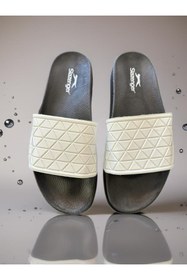 Resim Slazenger Beyaz Siyah Erkek Havuz Plaj Comfort Terlik 