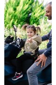 Resim Yamaha X-MAX Motosiklet Çocuk Koltuğu ,Emniyet Kemerli, Siyah Deri, Kollu, 3-8 Yaş Arası, Hediyeli 