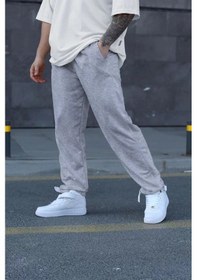 Resim Unisex İki İplik Eşofman Altı - Gri 001 