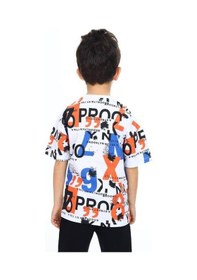 Resim Ekkokids Erkek Çocuk Pano Baskılı Tshirt-14040-beyaz Beyaz 
