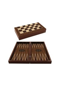 Resim Star Antik Ceviz Tavla Takımı 