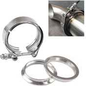 Resim 4 İnç Araba Turbo Egzoz İniş Borusu V-bant Kelepçesi Paslanmaz Çelik 304 Flanş Kelepçesi 