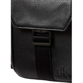 Resim Calvin Klein Siyah Erkek Postacı Çantası Webbıng Strap Slım Flap Reporter 
