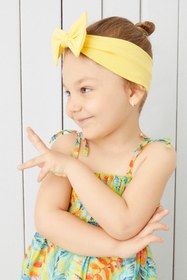Resim Babygiz El Yapımı Yumuşak Fiyonk Bağlamalı Doğal Pamuklu Penye Bebek Çocuk Kız Bandana Best Of Serisi 