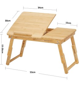 Resim Miletus Bambu Laptop Standı Yükseltilebilir Ders Çalışma Masası Çocuk Çalışma Sehpası Yatak Sehpası Ders Masası Yb 