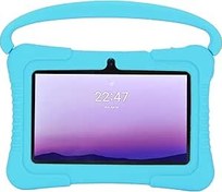Resim Çocuk Tableti, Çocuklar Için 7 inç Android 10 Tablet, Dört Çekirdekli İşlemci, 2GB RAM 32GB ROM, Bluetooth, WIFI, Çift Kamera, 3D Görünüm, Ebeveyn Kontrolü, Darbeye Dayanıklı Kılıf (Mavi) 
