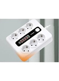 Resim Zoli 6 Akıllı Priz Akım Korumalı 2 Metre Kablolu Beyaz Renkli Anahtarlı USB ve Type-C Bağlantılı 
