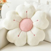 Resim Sevimli Papatya Çiçek Yastık - Pembe Merkezli Peluş Beyaz Taç Yaprağı, Makinede Yıkanabilir Polyester, Yurt Odası için Modern Ev Dekoru, Yatak, Koltuk & Zemin Oturma - Sevgililer Günü, Anneler Günü Hediyesi Kadınlar İçin, Dekoratif Yastıklar, Fantezi Tasarım 
