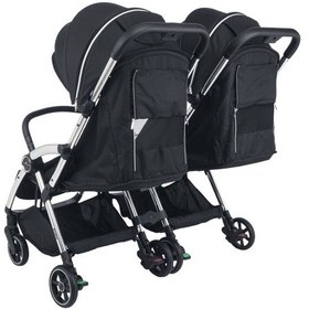 Resim Merkür Bebe Ruby Birleşip Ayrılabilen Kabin Boy İkiz Bebek Arabası - Siyah 