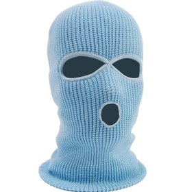 Resim Jeemson Kışlık Nefes Alabilir Motosiklet Yüz Maskesi - Geniş Görüş Açılı, 3 Delikli, Sıcak Tutan Başlık Mavi Gök Mavisi 