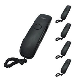 Resim KAREL Tm902 Kablolu Duvar Tipi Analog Telefonu Siyah 5'li Fırsat Paketi 