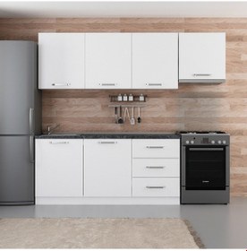 Resim Minar 240 Cm Mutfak Dolabı Beyaz 240-B8 Beyaz 
