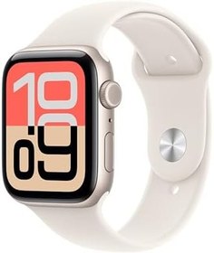 Resim Apple Watch SE 3 GPS + Cellular 44 mm Yıldız Işığı Alüminyum Kasa Akıllı Saat ve Yıldız Işığı Spor Kordon - M/L. Fitness ve Uyku Takibi, Kalp Atış Hızı Takibi, Hep Açık Ekran, Suya Dayanıklı Tasarım 