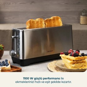 Resim Cecotec Bigtoast Extra Ekmek Kızartma Makinesi Geniş Hazneli Hızlı Tost Makinesi 