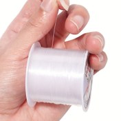 Resim Esnek Olmayan Ultra İnce Boncuk İpliği - Şeffaf Beyaz İp DIY Takı Yapımı, Bileklik ve Yüzük Tasarımı İçin - Hassas Kontrol, Dayanıklı Esnemez Tasarım, Düzenli Makara, Yüksek Kaliteli Kordon, El Sanatları Tutkunları için 