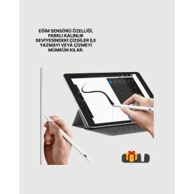 Resim Alvo Store Buğz Yüksek Hassasiyetli Eğim Sensörlü Dijital Kalem - Usb-C Hızlı Şarjlı 