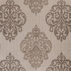 Resim Golden 52 cm x 10 m Kareli Damask Desenli Duvar Kağıdı Bej 
