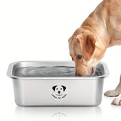Resim Büyük köpekler için paslanmaz çelik köpek kapları, Yüksek kapasiteli metal köpek mama kapları, Büyük, X-Büyük ve Dev Köpekler için ideal mama ve su kapları 