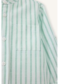 Resim Defacto Erkek Bebek Poplin 2li Takım Çizgili Gömlek Pantolon G7103a526spgn391 Yeşil-gn391 