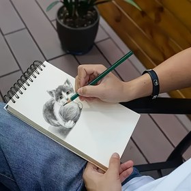 Resim Premium Siyah Sanatçı Çizim Defteri - Spiral Bağlama, Kalın Kağıt Sayfaları, A6 Boyutu, Çizim ve Çizim İçin İdeal, Sanat Öğrenci Malzemeleri, Pratik Tasarım, Çizim Defteri, Çizim Temelleri, Şık Kapak Tasarımı, Dayanıklı Bağlama 