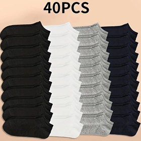 Resim 20/40 Çift Siyah, Beyaz ve Gri Erkek ve Kadın Kısa Çoraplar, Yıkama Gerektirmez, Koku Önleyici, Ter Emici, Yazlık İnce Tekne Çorapları 