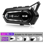 Resim 1/2x Bluetooth Motosiklet Interkom Kask Kulaklık İntercomunicador Moto 2 Rider Single Pack 