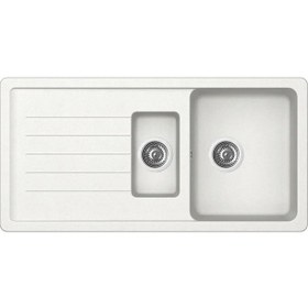 Resim Ukınox Valente D-150l Beyaz Granit Evye S80g5 Beyaz 