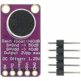 Resim Max9814 Amplikatörlü Analog Mikrofon Modülü Stabil Otomatik 60db Kazanç Kontrol 
