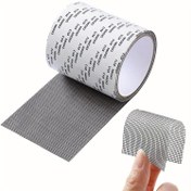 Resim 5.08cm x 200.66cm Pencere Ekranı Tamir Bandı Seti, Güçlü Yapışkanlı Fiberglas Örtü Delik Onarım Bantı - Kapı ve Pencereler İçin Yama 