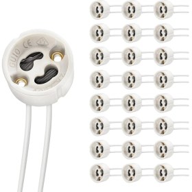 Resim 25 Adet GU10 Duy 2A LED Halojen Lamba Duyu 0,75 Mm² Silikon Tel Seramik Duy Bağlantı Duyları 300 W Enerji Sınıfı A 