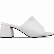 Resim LAL SHOES & BAGS Movement Topuklu Renkli Kadın Terlik-beyaz 