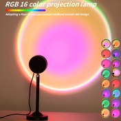 Resim Uzaktan Kumandalı 1 Adet RGB16 Renkli Projeksiyon Lambası - 180° Dönebilen LED Ortam Işığı, USB ile Çalışır, Yatak Odası, Fotoğrafçılık, Partiler ve Oda Dekoru için Canlı Yuvarlak Işık Efektleri Yaratır - Onun İçin Mükemmel Hediye, Yatak Odası Atmosferi Aydınlatması | Şık Metalik Bitiş | Metal Yapı, Yatak Odası Lambası 