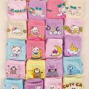 Resim 12'li Paket Rastgele Desenli Kız Çocuk İç Çamaşırı, Sevimli Kedi ve Penguen Tasarımı, Tüm Mevsimler İçin Uygun Rahat Külotlar 