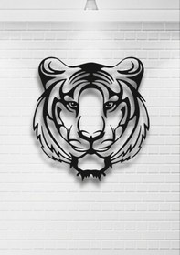 Resim Kaplan Kafası Metal Duvar Dekoru 